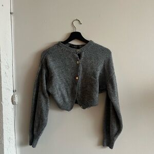 Grey cropped sweater